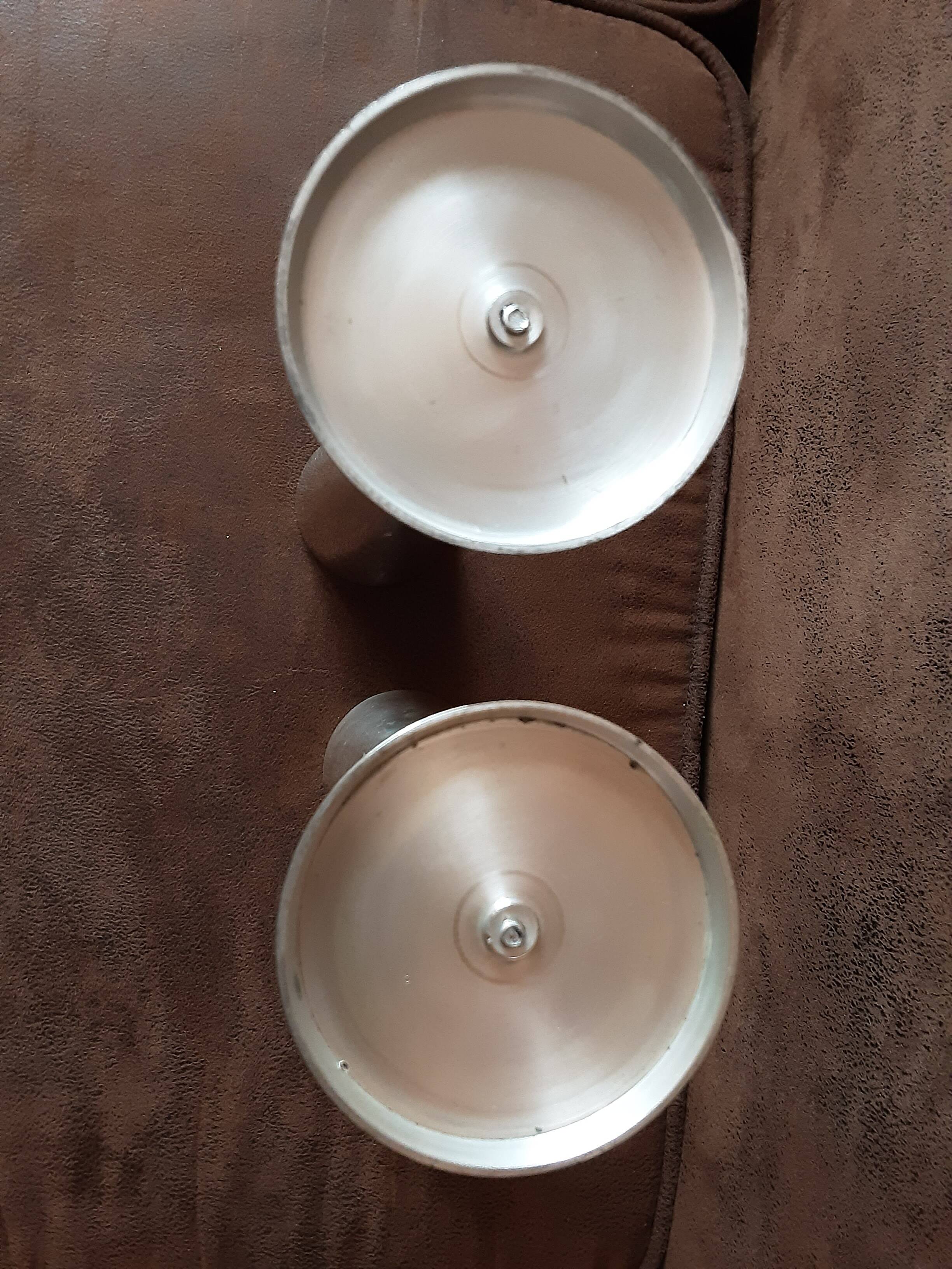 Set of vintage metal flutes