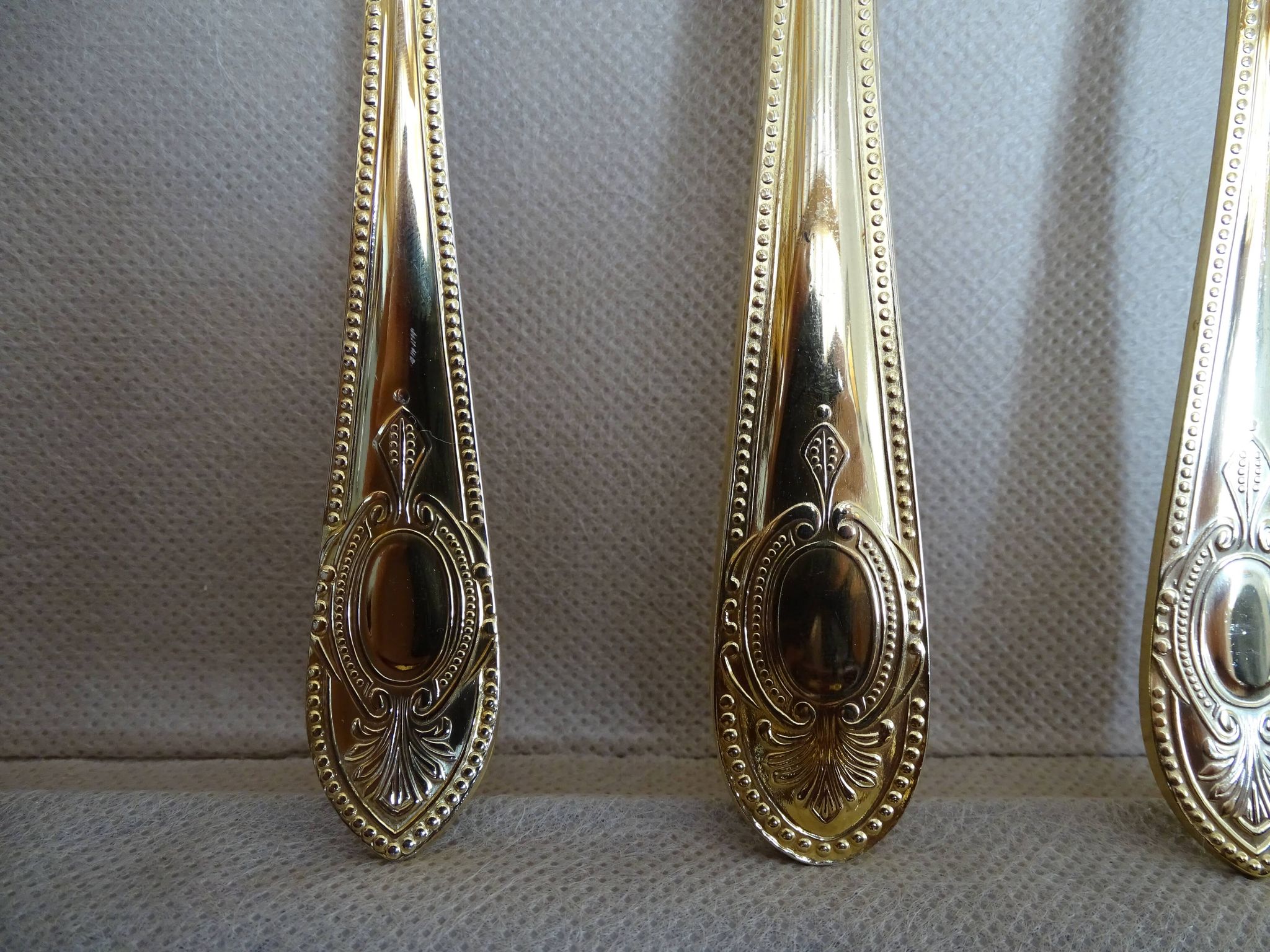 Ménagère Bestecke Solingen 70 pieces gold plated 24 carat for 12 people