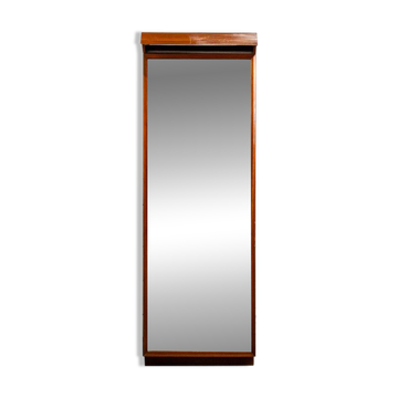 Vintage teak entrance mirror, Italy, 1950s