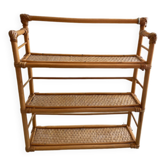 Rattan wall shelf