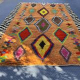 Handmade Berber rug, natural wool, 3x2 m