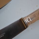 12 art deco table knives silver metal 25 cm monogram AR