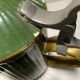 Vintage coffee and dessert service in green porcelain with gilding – 25 pieces