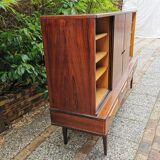 High sideboard in teak edited by Samcom for Johannes ANDERSEN