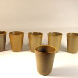 Set of 6 stoneware cups 1970