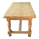 Table à manger de ferme rénovée en chêne massif XXème 200cm