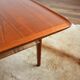 Coffee table double top Danish design teak and rattan 1960