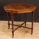 Side table English inlaid wood