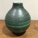 Green ceramic vase from the 1950s