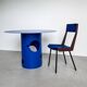 21st Century Contemporary Italian Silos Dining Table, Electric Blue
