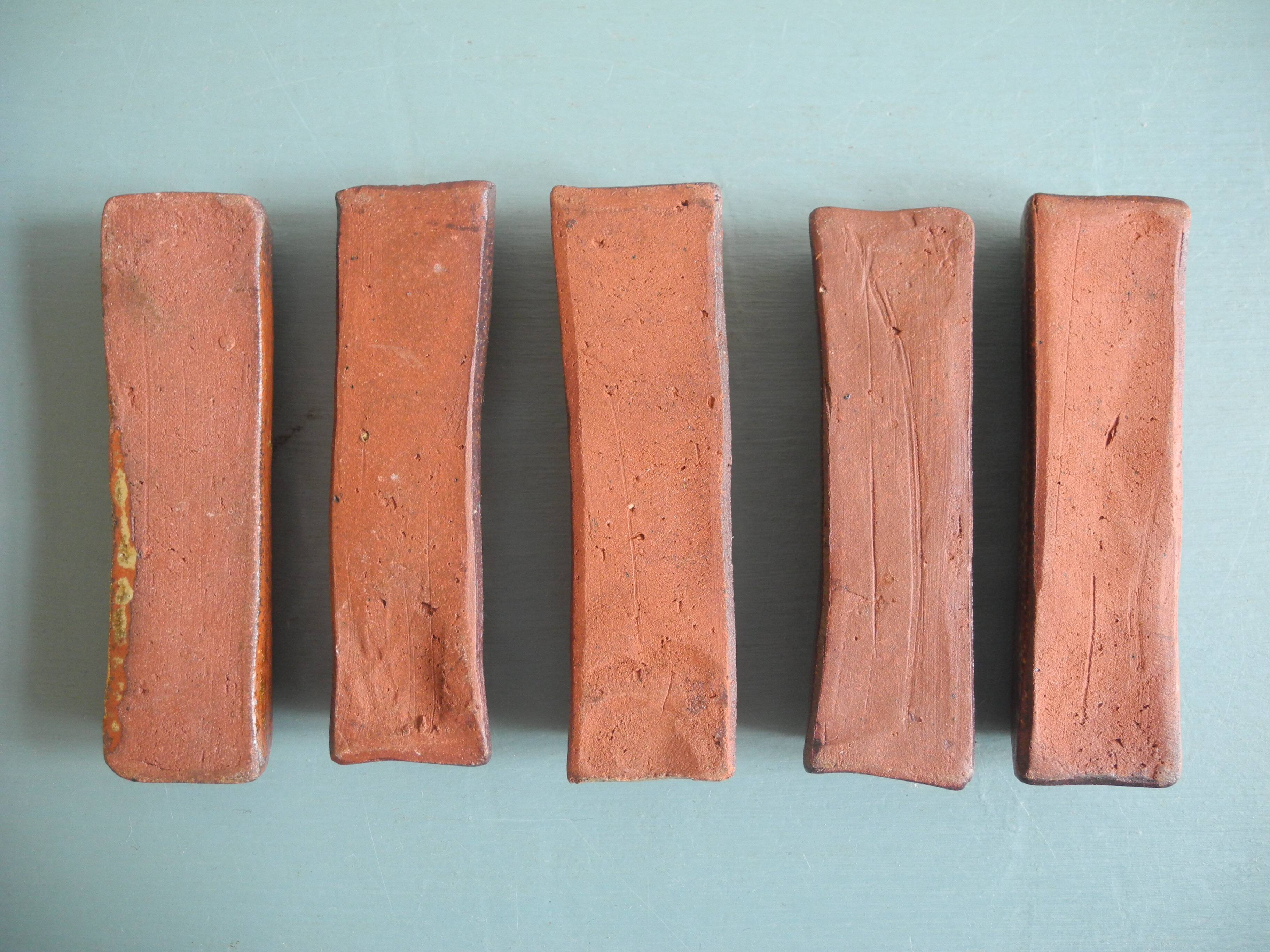 terracotta knife rests vintage table art set holders