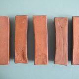terracotta knife rests vintage table art set holders