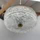 1960's Pressed Glass Pendant with Decorativ Rim, Czechoslovakia