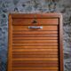 Armoire à rideau vintage en chêne | France | 1960s–1970s
