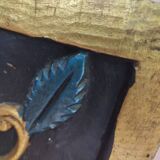 Antique carved wooden panel