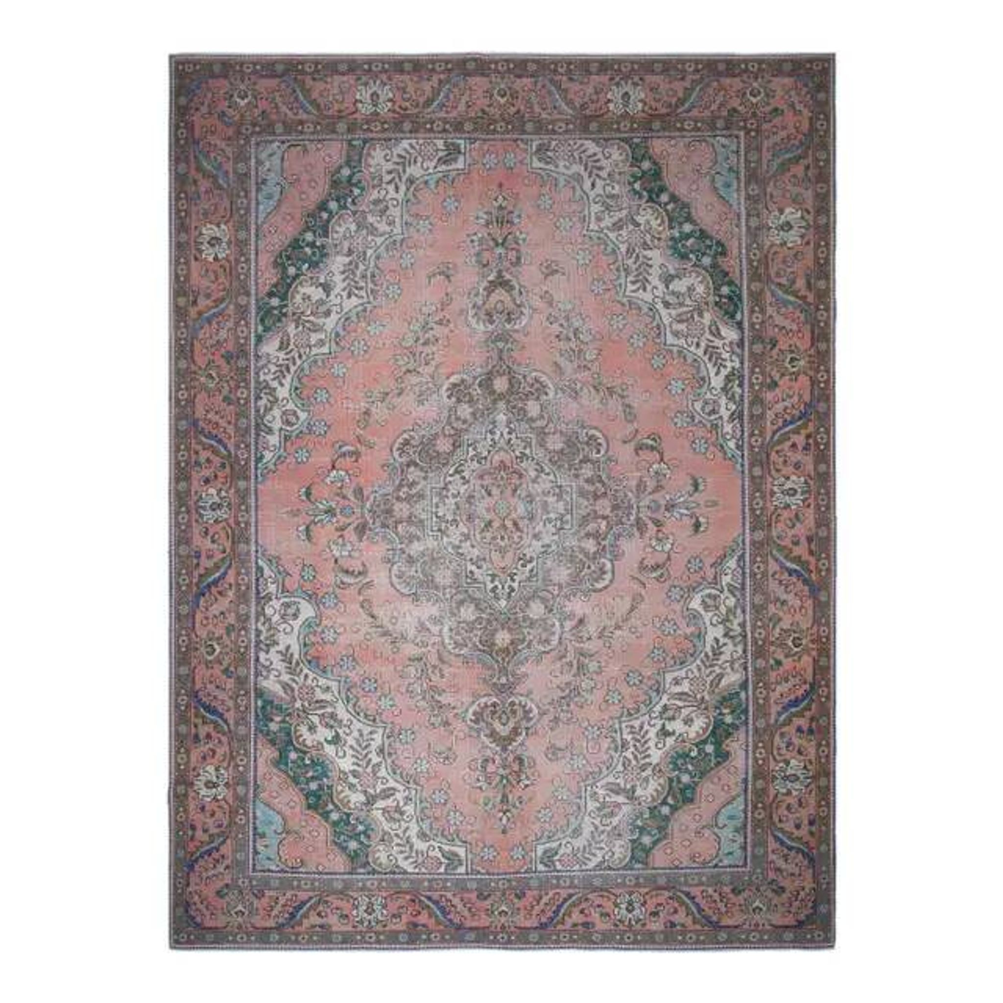 1970s Vintage Persian Handmade Wool Orange Oversized Area Rug 284x385