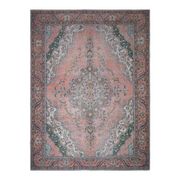 1970s Vintage Persian Handmade Wool Orange Oversized Area Rug 284x385