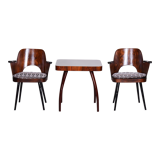 Restored Pair of Mid-Century Armchairs by Oswald Heardtl, Beech, Czechia, 1950s