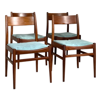 Chaises vintage scandinave restaurées - lot de 4