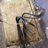 19th-century Napoleon III style gilded bronze wall sconce with bevelled mirror.