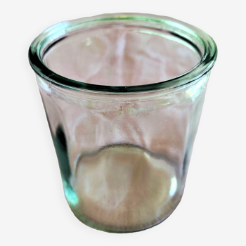 Pot à confiture rare de forme cylindrique  en verre