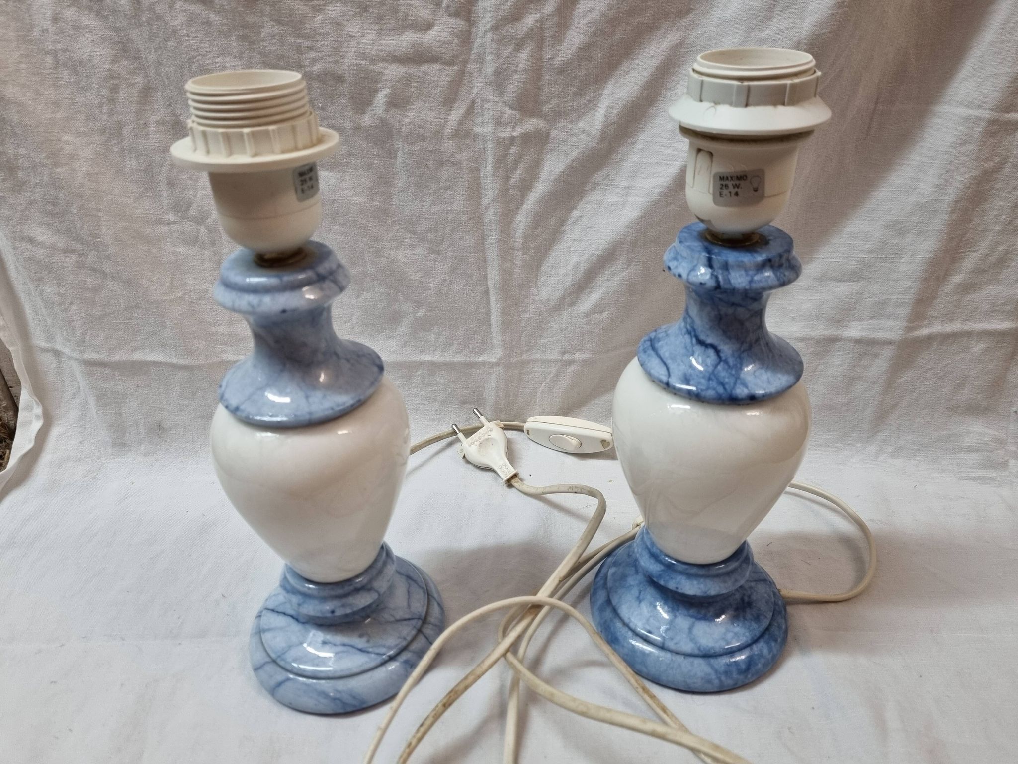 Pied de lampe en marbre bleu Spain 1970