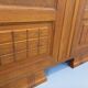 Vintage Art Deco wardrobe made of solid oak from the 1950s.