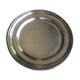round plate in punched silver metal