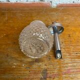 Vintage molded glass sugar bowl