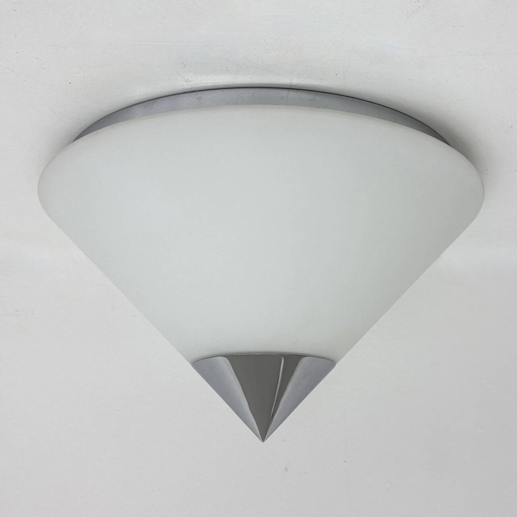 Limburg Glashütte wall ceiling lamp flush mount, 1970s