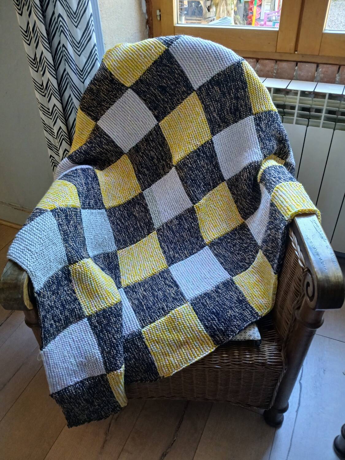 Wool patchwork blanket