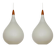 Set of 2 Swedish Opaline Pendant Lamps by Uno and Östen Kristiansson for Lu