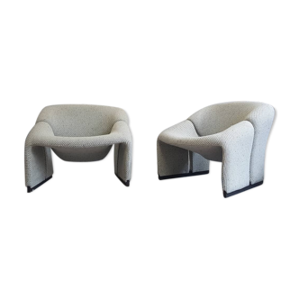 Pair of two Pierre Paulin Groovy chairs for Artifort, 1960