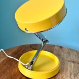Vintage folding lamp (GEI brand), yellow colour, 70s table lamp