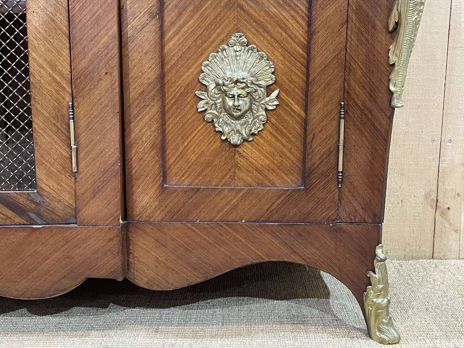 Late 19th century Regency style bookcase in rosewood and oak, removable
