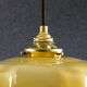 Old susmension in yellow and white opaline with cable and new douile - circa 1950