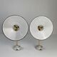 Pair of old vintage blue enamelled wall lamps