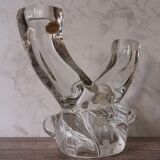 Paire de bougeoirs deux branches cristal