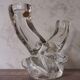 Pair of candle holders two crystal branches