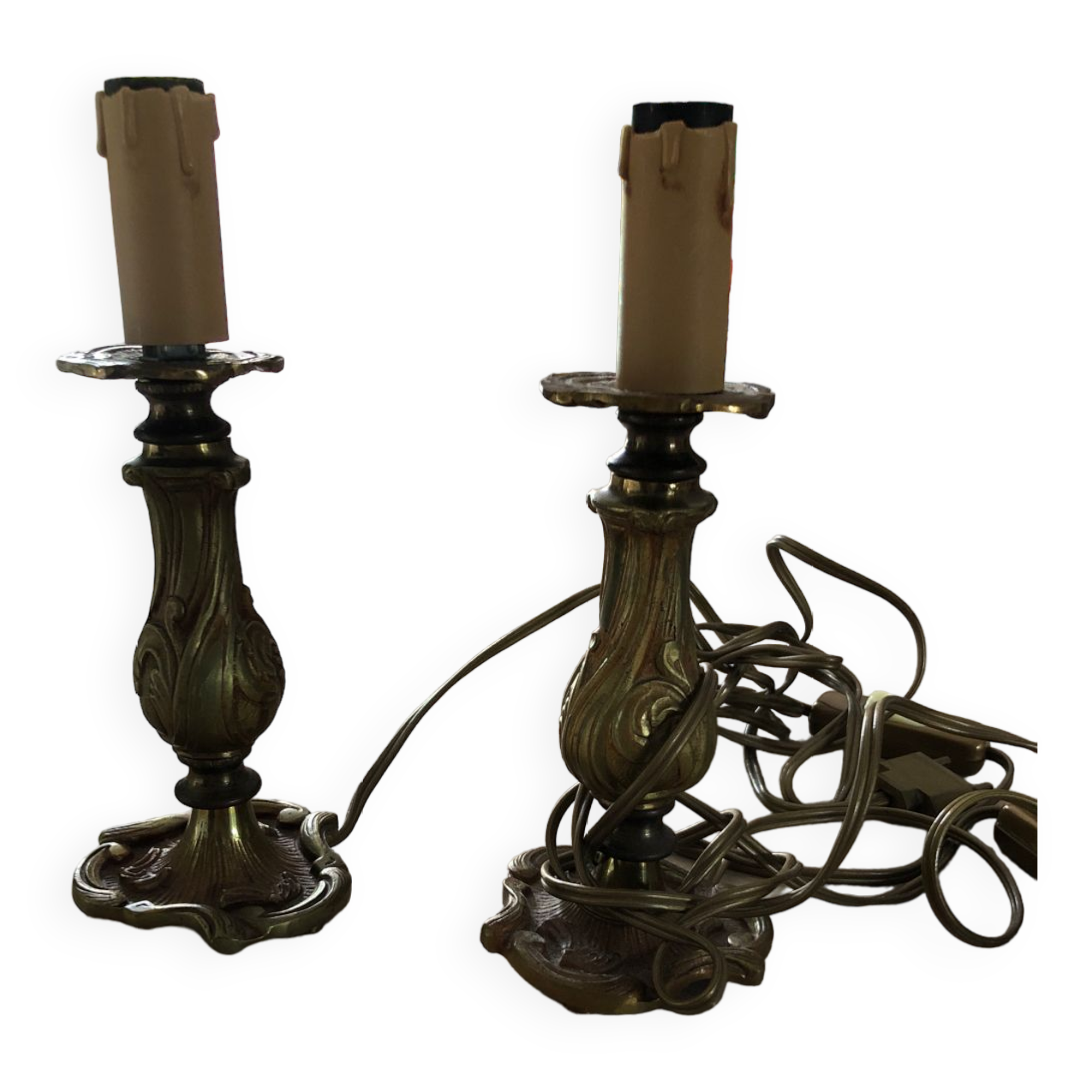 Set of 2 foot bedside lamp