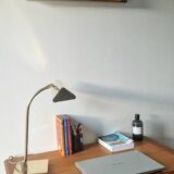 Lampe de bureau style banquier laiton 1970