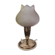 Lampe de table fleur en laiton vintage
