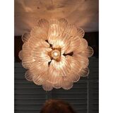 Italian Contemporary Mazzega Style Murano Glass “Saddle” Sputnik Chandelier