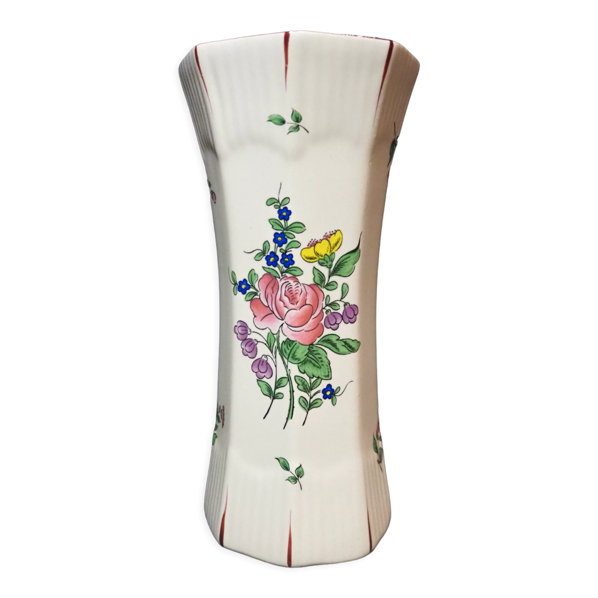 Pan vase 'small' reverbere collection, earthenware lunéville france kg