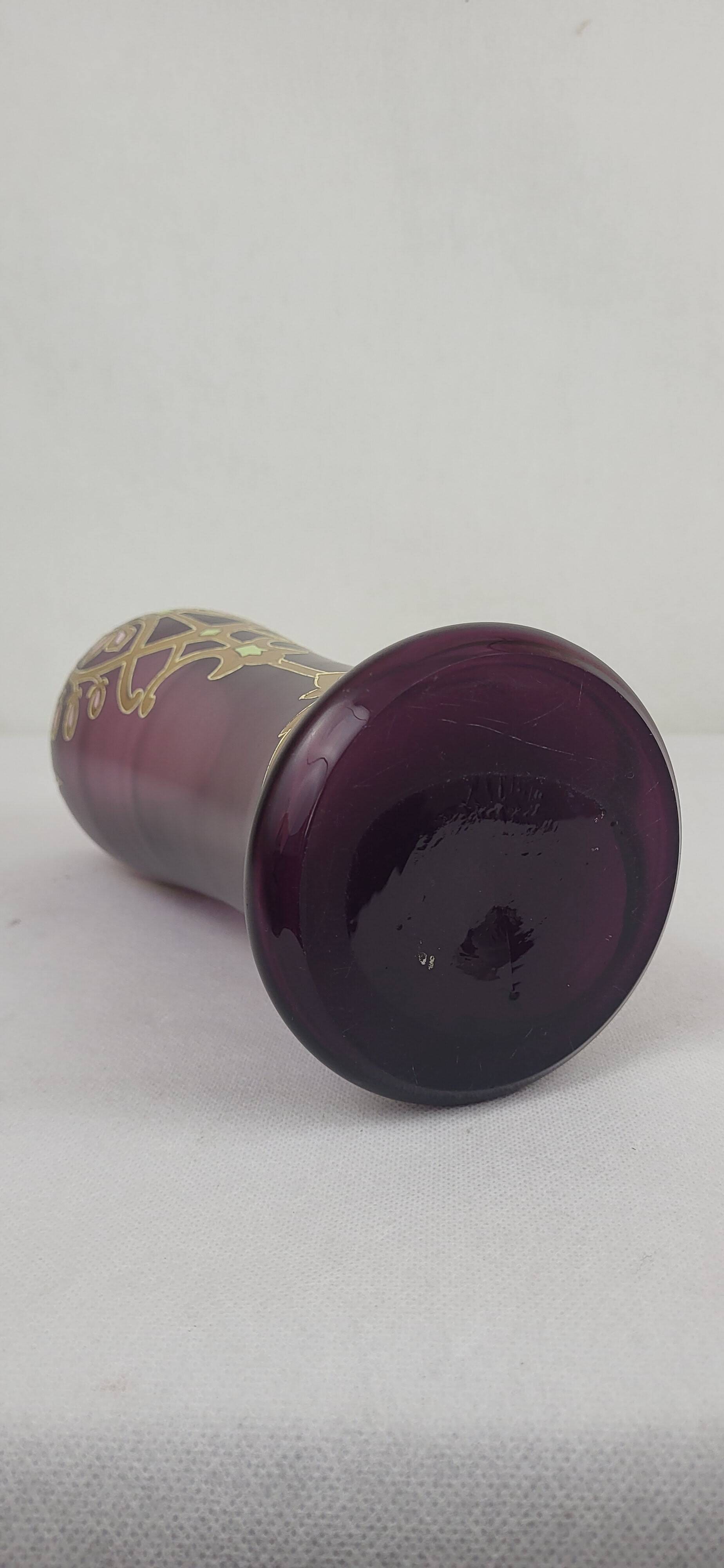 Enamelled Glass Vase, 1930s