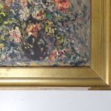 Oil painting on canvas, bouquet, signed MOBERG