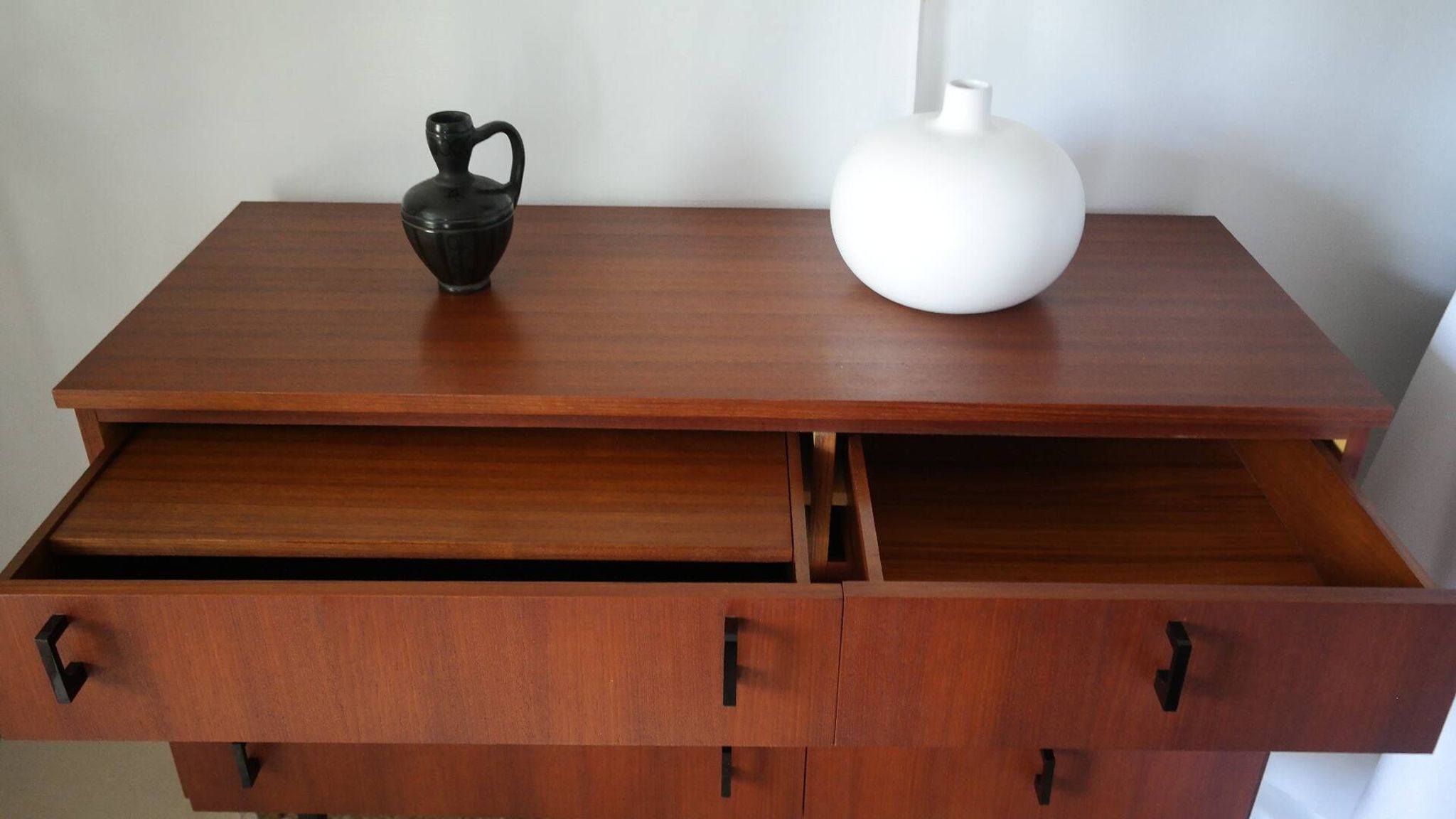 Commode coiffeuse Danoise en teck vintage 1960