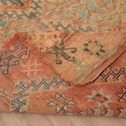 Peach Vintage Moroccan Rug 173 x 383 cm, Berber Wool Rug, Handmade Boho Rug