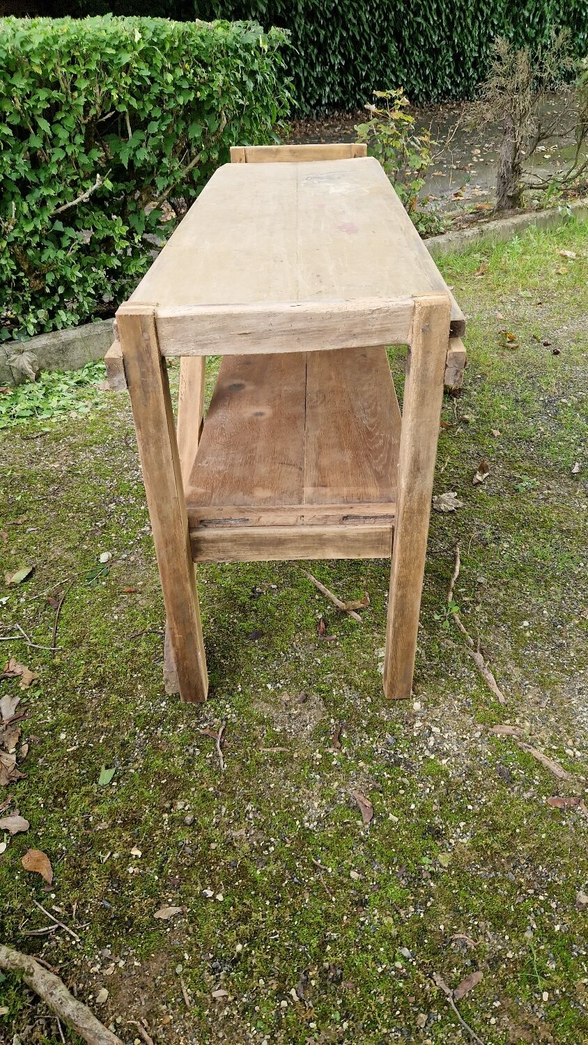Raw wood console