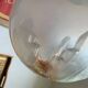 Suspension vintage en verre opalin soufflé – style Murano